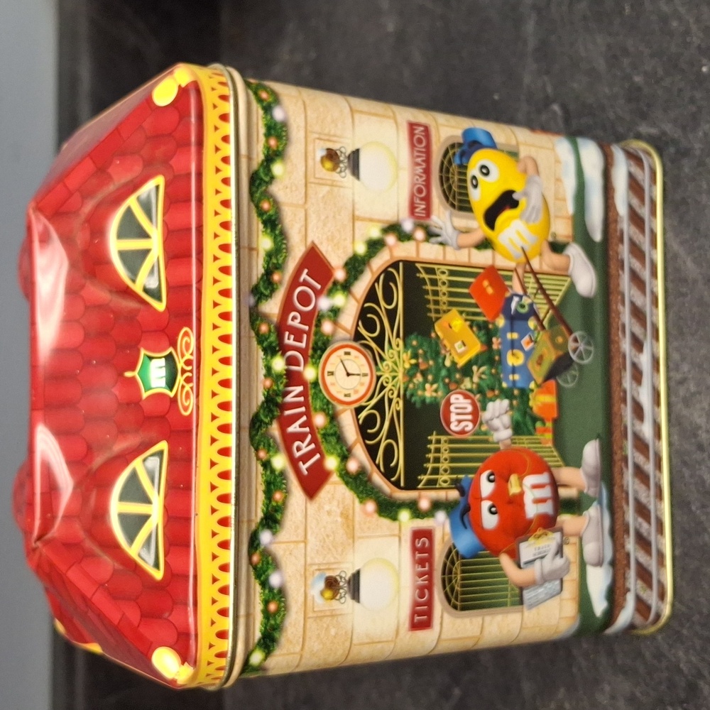 M&M's Train Depot Tin Limited Edition Canister